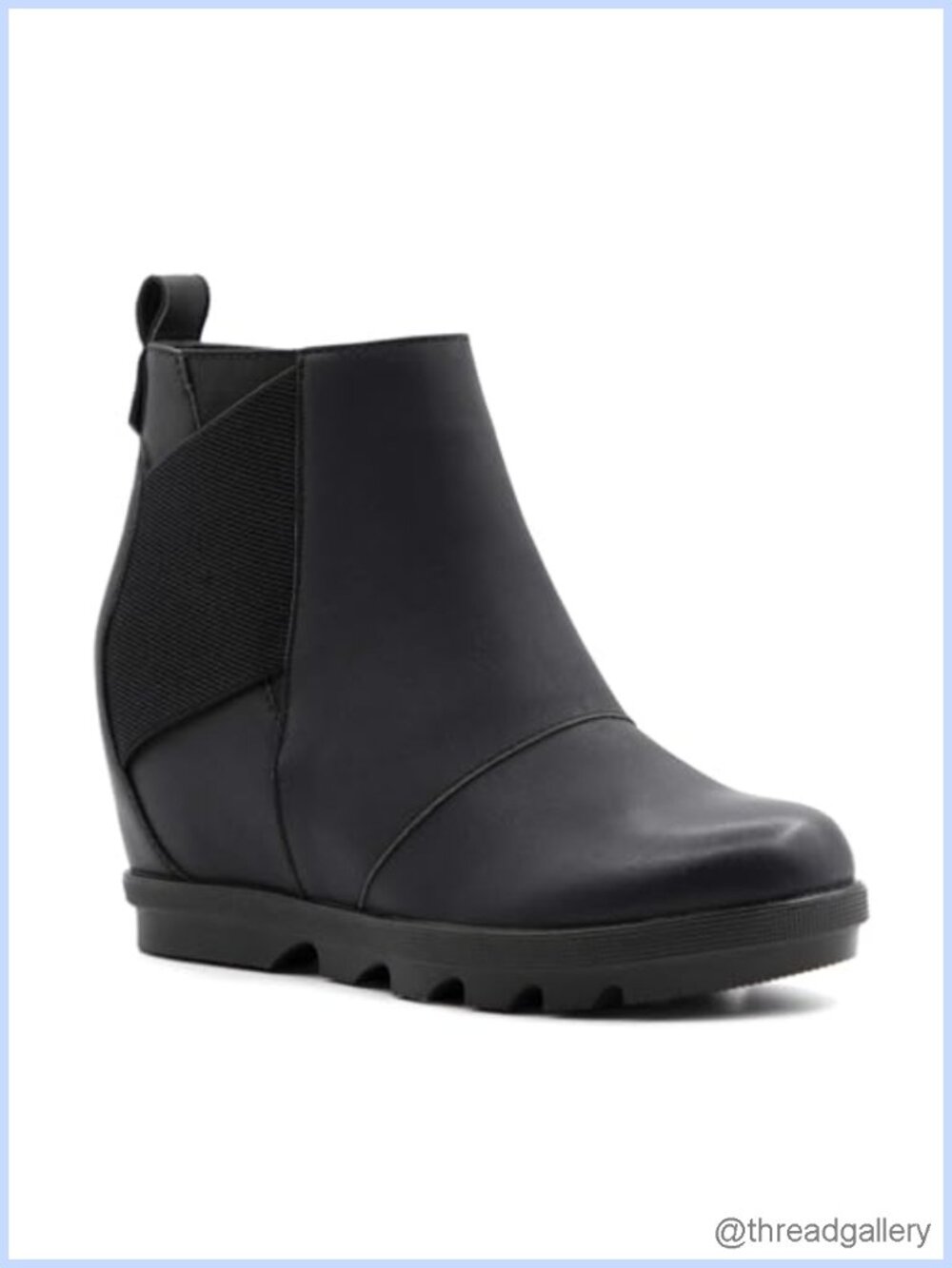 Wedge Ankle Booties Women Hidden Wedge Leather Bootie